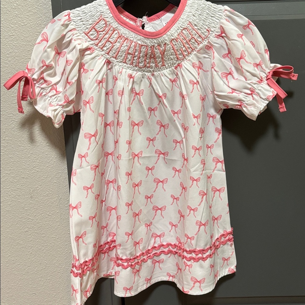 Pink and White Birthday Girl Dress 18- 24 m